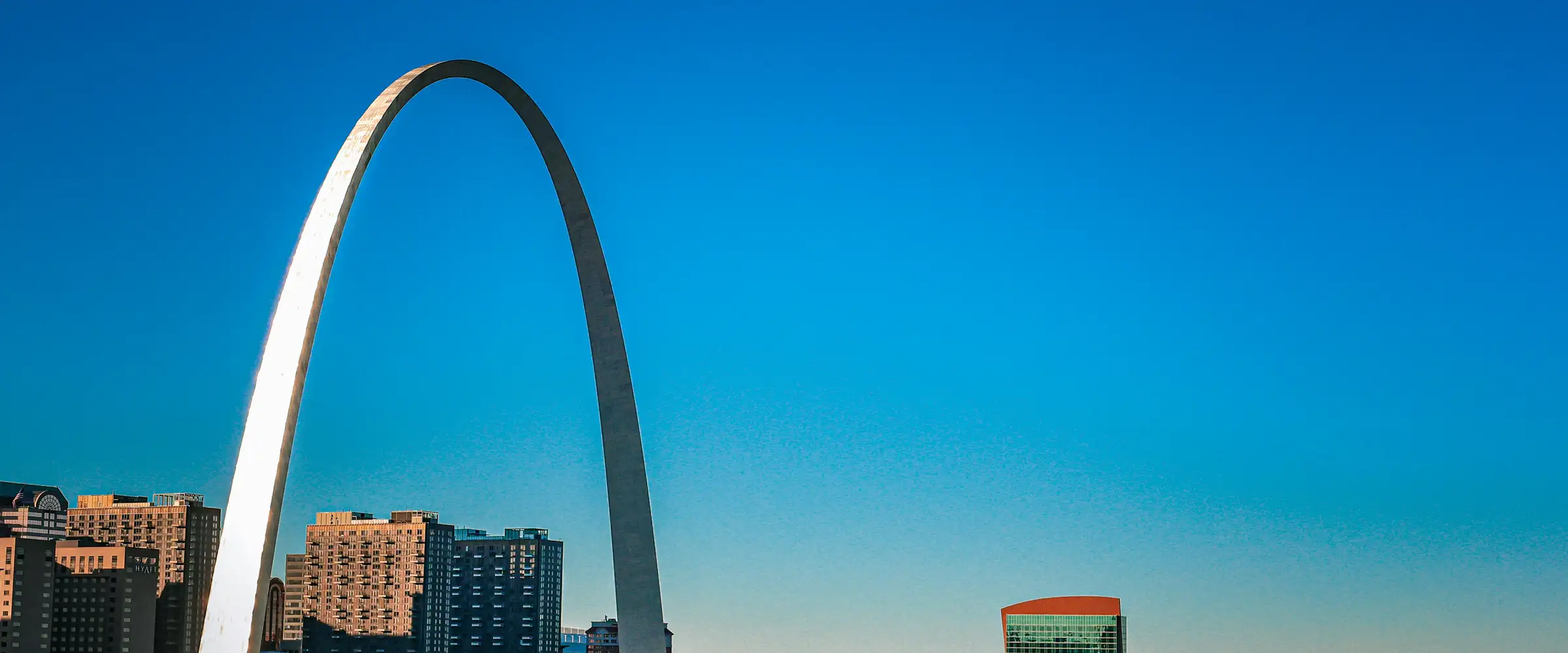 The Gateway Arch above the St. Louis skyline