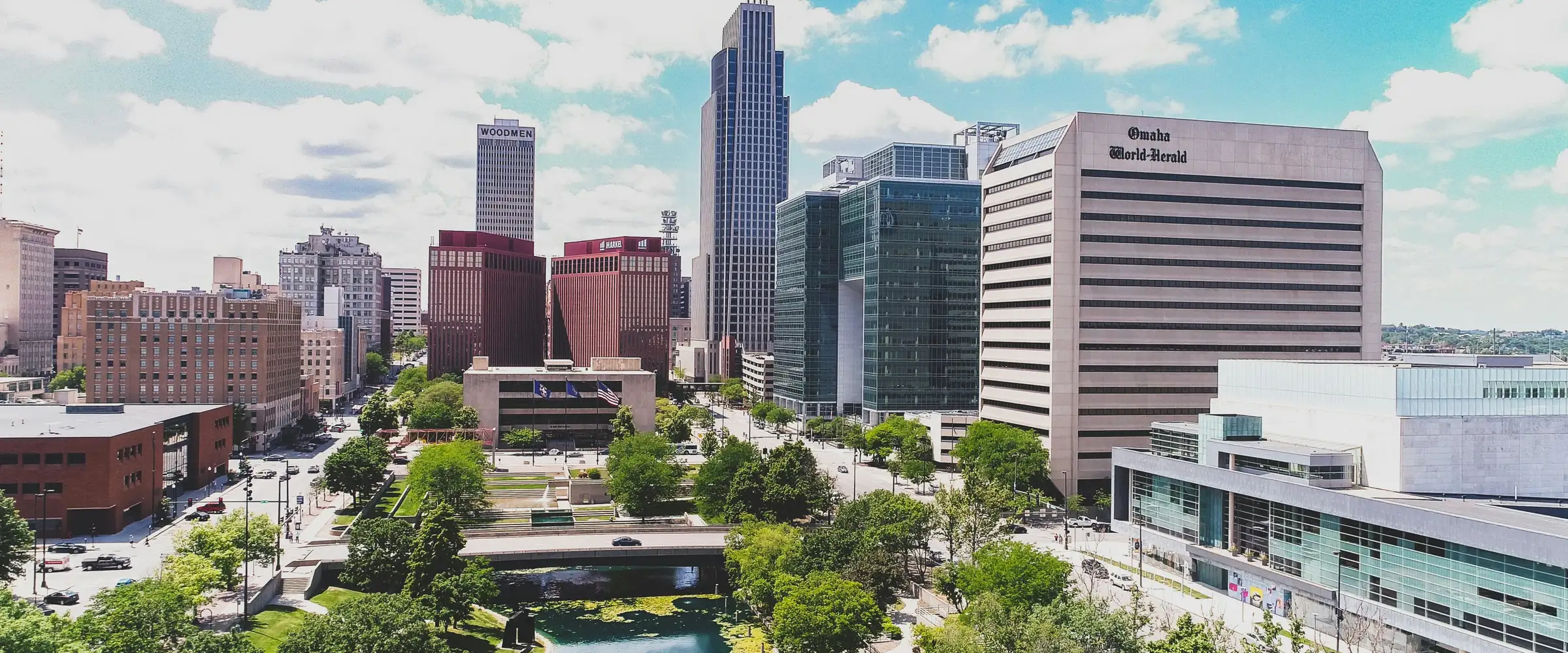 Gene Leahy Mall in downtown Omaha, Nebraska