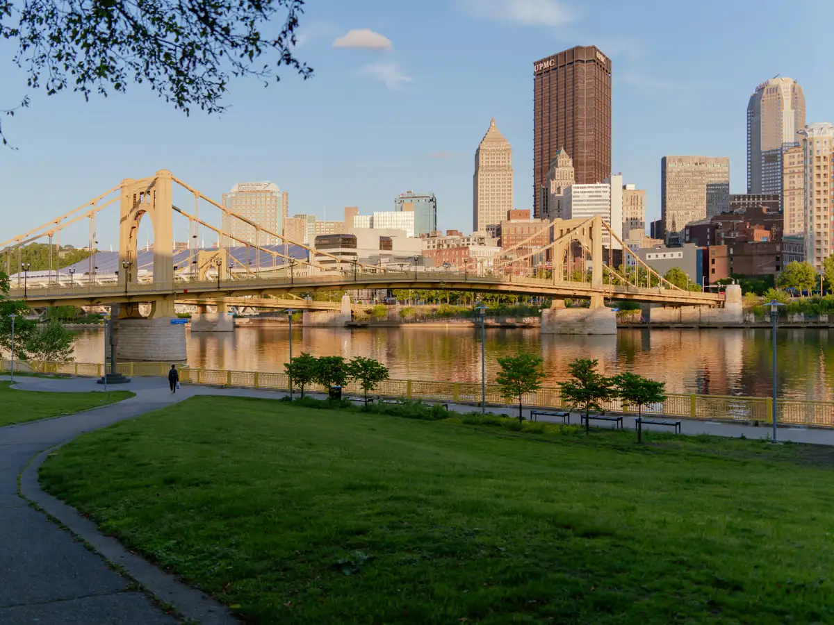 North Shore riverfront in Pittsburgh, Pennsylvania