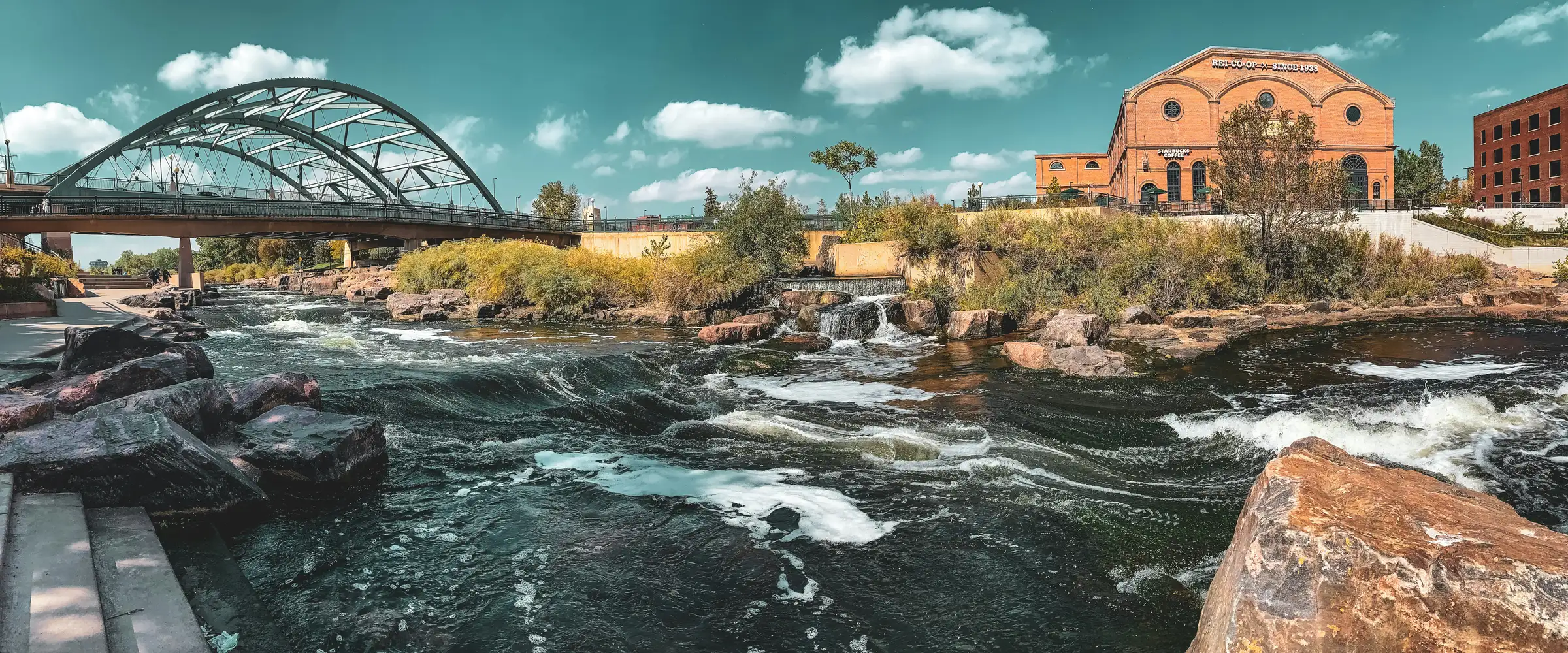 South Platte River trail in Denver, Colorado