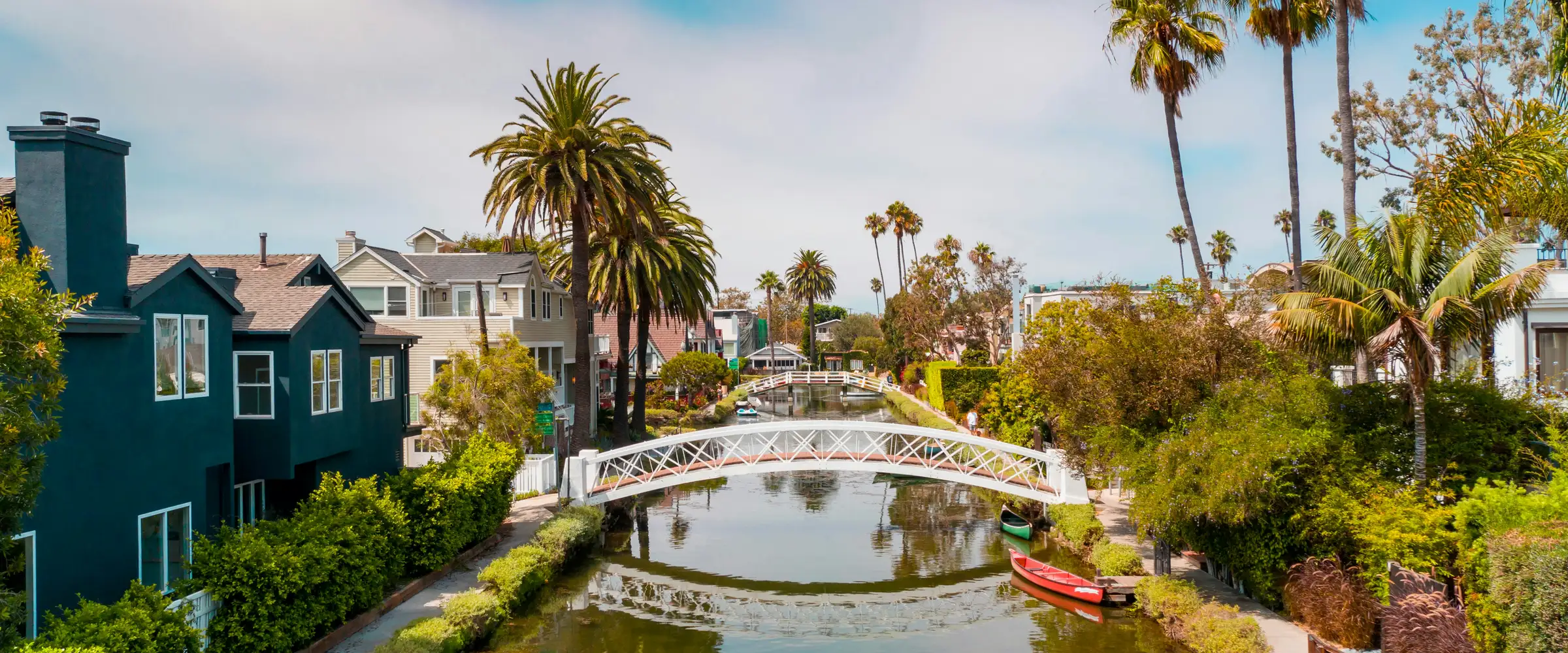 Footbridge over the Venice Canals in Los Angeles, California
